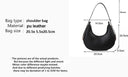 Underarm Tote Bags for Women Luxury Half Moon Hobo Bag