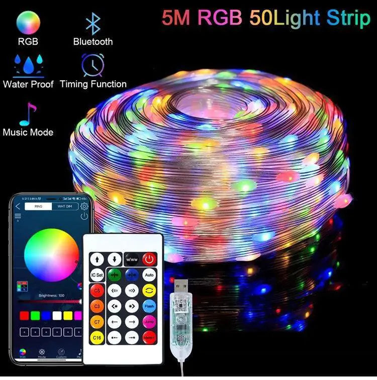 Smart Bluetooth LED Christmas Light Strip Bluetooth Control