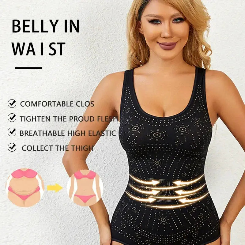 Flarixa Plus Size Seamless Open Crotch Bodysuit For Women