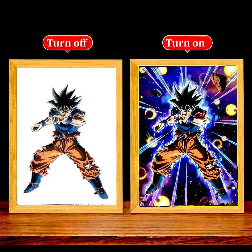 Dragon Ball Z Goku Vegeta Led Night Light Photo Frame