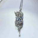 Gold Plated Silver Moissanite Pendant