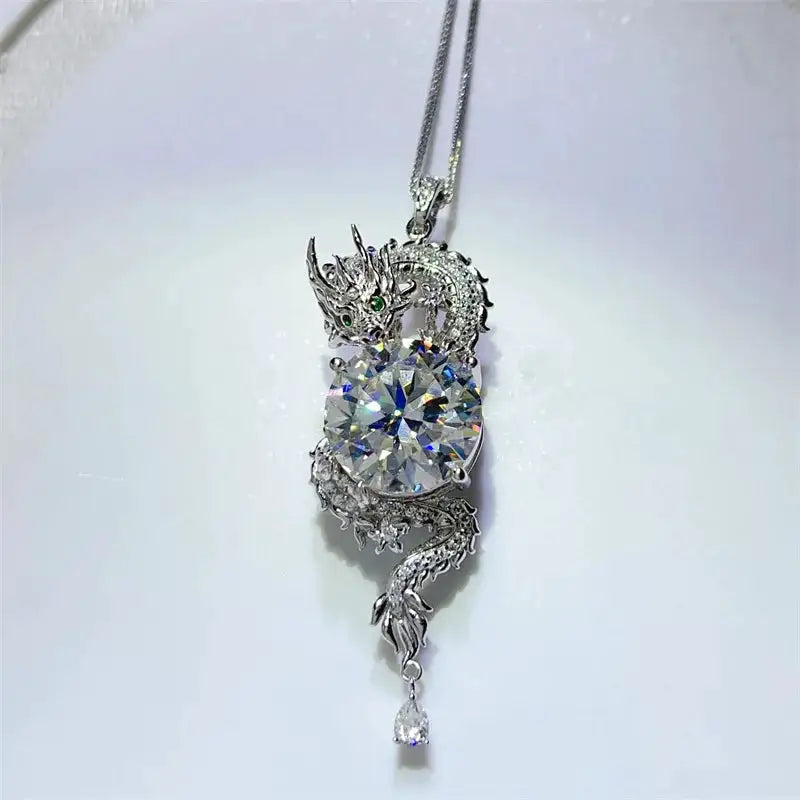 Gold Plated Silver Moissanite Pendant — product image 2