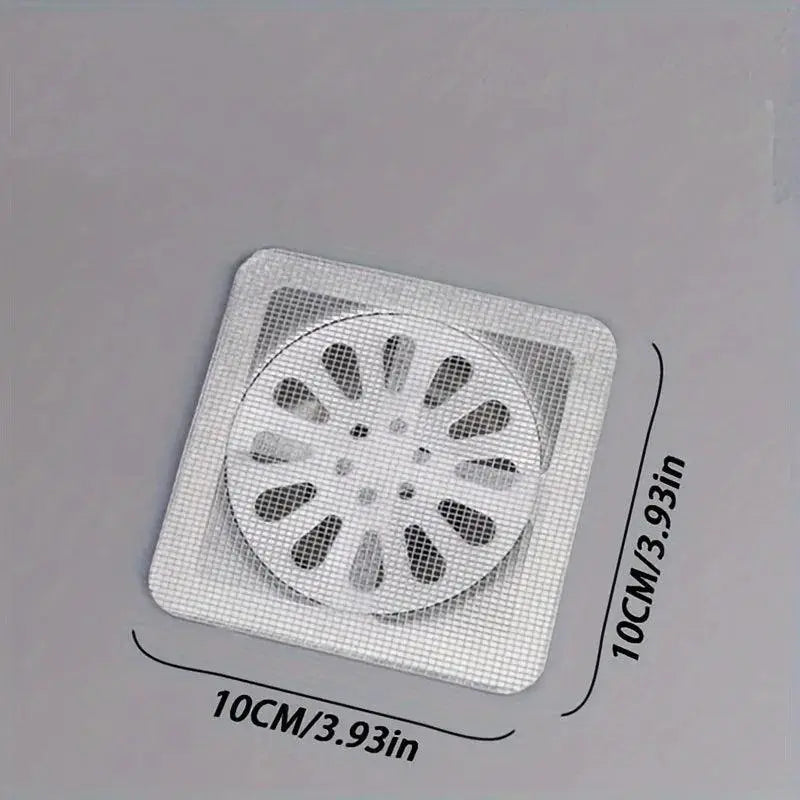 Mesh Hair Filter Stickers Shower Drain Covers For Hair Clogs
