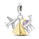 Pyramid Mum Dangle Charm Bangle