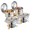 SucceBuy Pack Chafing Dish Buffet Set Stainless Steel Chafer Full