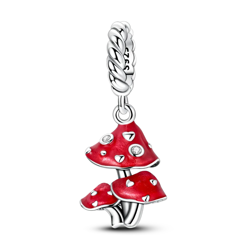 Sterling Silver Bright Red Charm