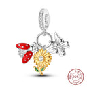 Sterling Silver Spring Colorful Butterfly