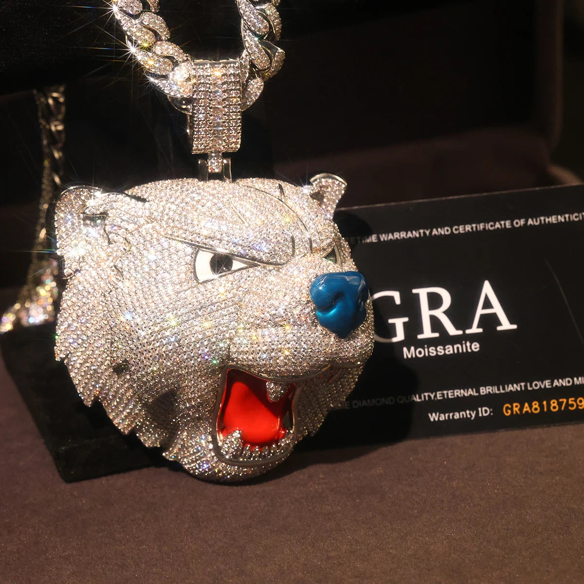 Iced Out Roaring Tiger Head