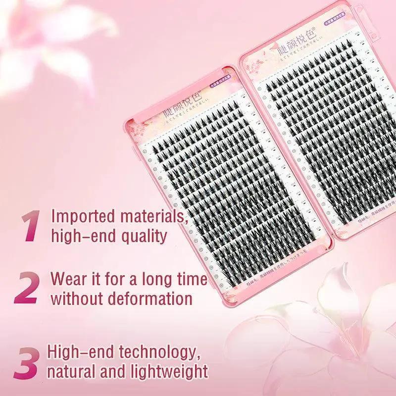 Premium Cluster Eyelash Extensions Kit 32 Rows Natural Look