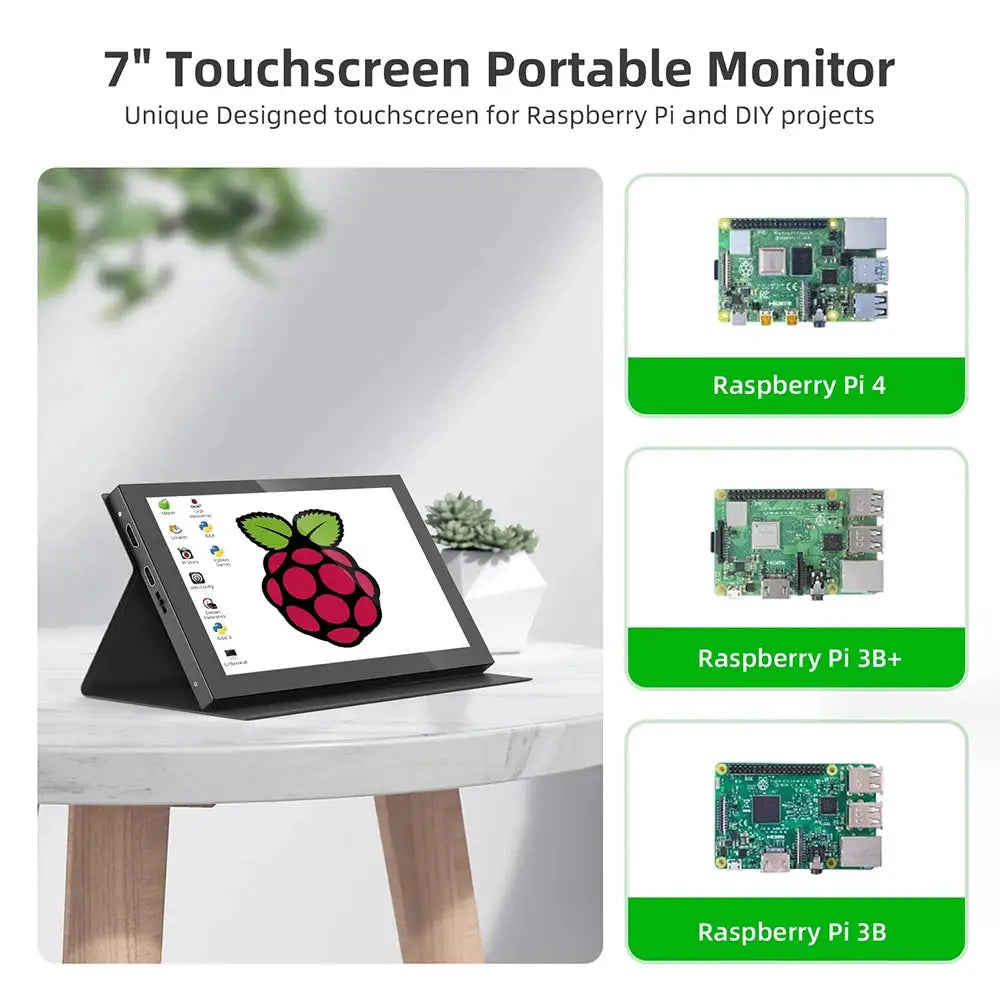 Eyoyo Portable Touchscreen 7" 1024*600 IPS Display HD Mini Travel Monitor with HDMI USB-C Port External Second Screen for Laptop
