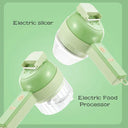 4In1 Electric Vegetable Cutter Set Handheld Wireless Food Chopper