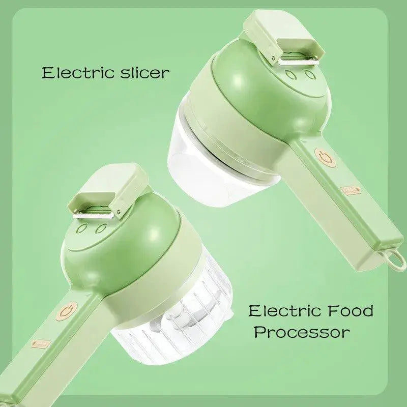 4In1 Electric Vegetable Cutter Set Handheld Wireless Chopper