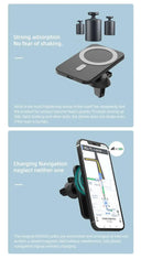 15W Magnetic Car Charger TypeC Wireless Charger Mount Holder