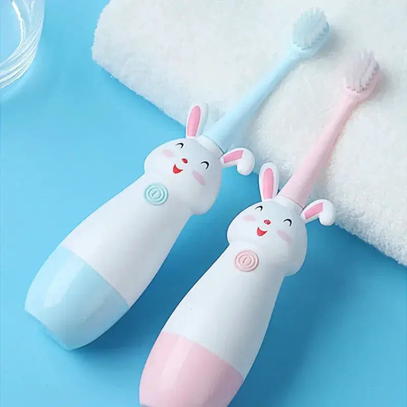New Sonic Electric Toothbrush For Kids Cute Bunny Cartoon