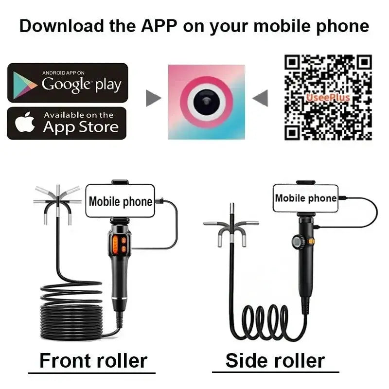 Type C 360 Degree Two Way Rotary Endoscope Camera 1080P HD For Car Inspection - stepyours.com