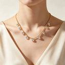 Moissanite Station Pendant Necklace