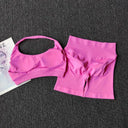 Peach High Waist Yoga Set Hip Lift Wicking