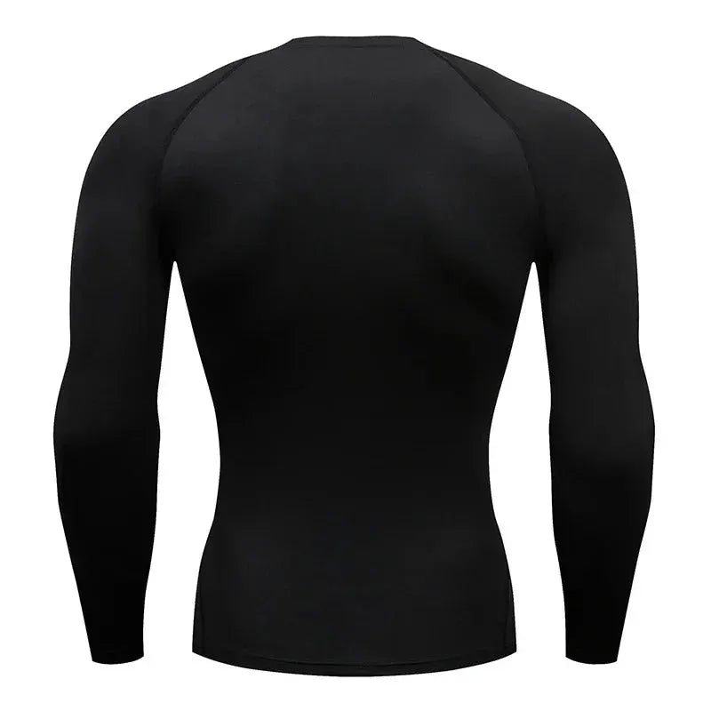 Men Running Compression Long Sleeve Shirt Athletic Top