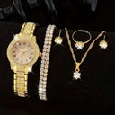 Ladies Alloy Watch - Elegant Quartz Crystal Band