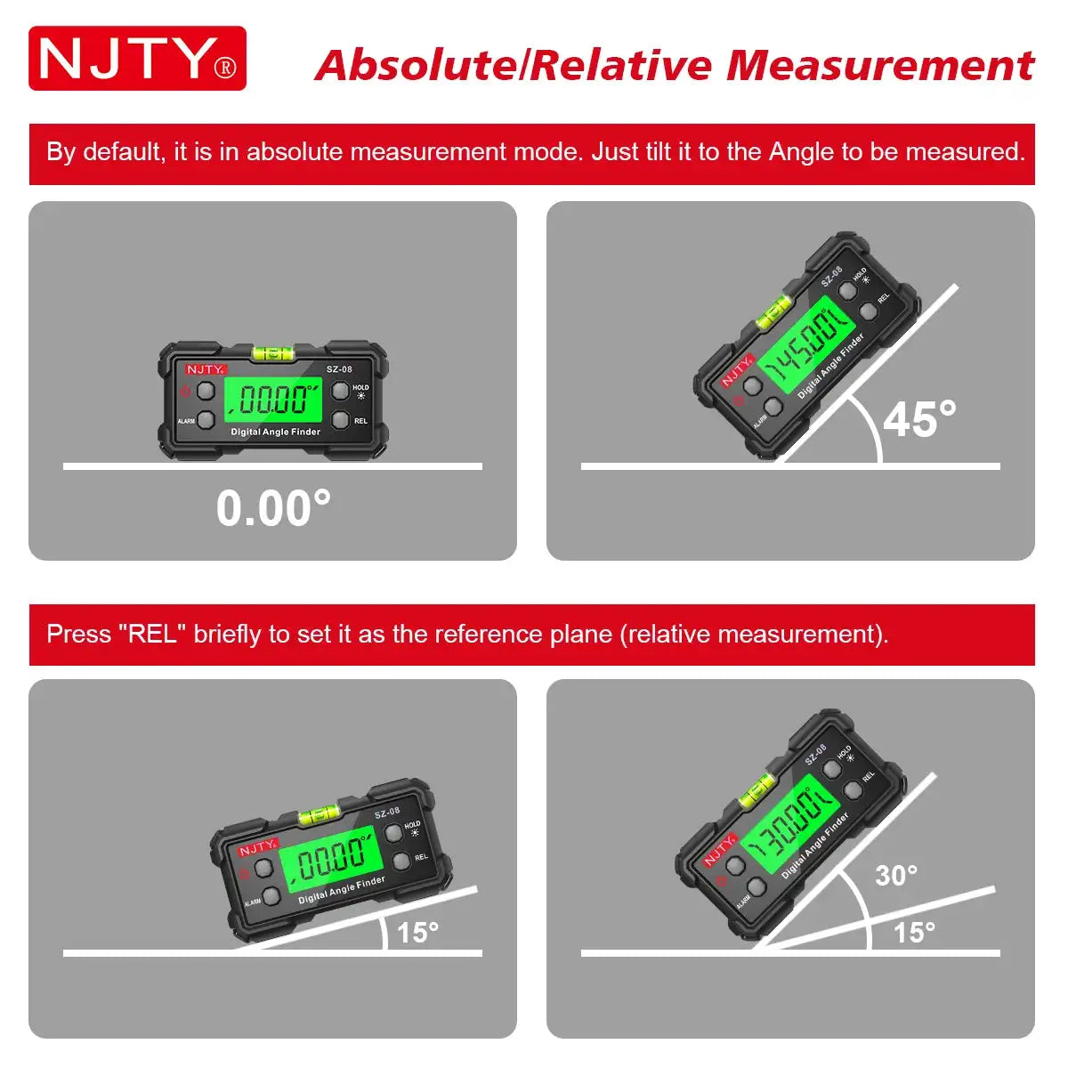 Digital Angle Gauge With Level Bubble Magnetic Electronic Protractor Inclinometer Goniometer Angle Finder Level Box DIY Tools