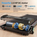 Compact 2In1 Walking Pad With LED Display For Home Fitness App
