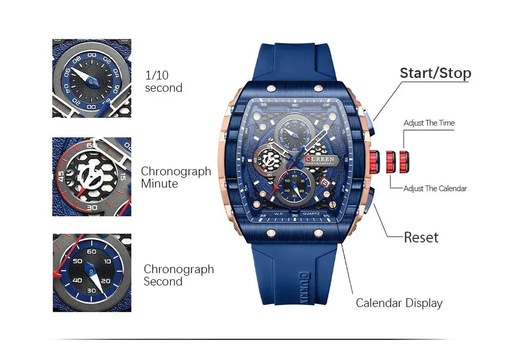 Men's Military Waterproof Chronograph Watch Timepiece