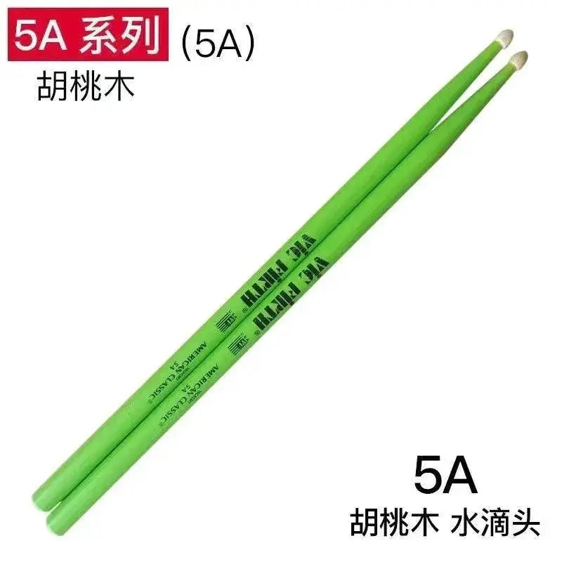 Professional 5A Hickory Walnut Drum Sticks Pair For Drummers