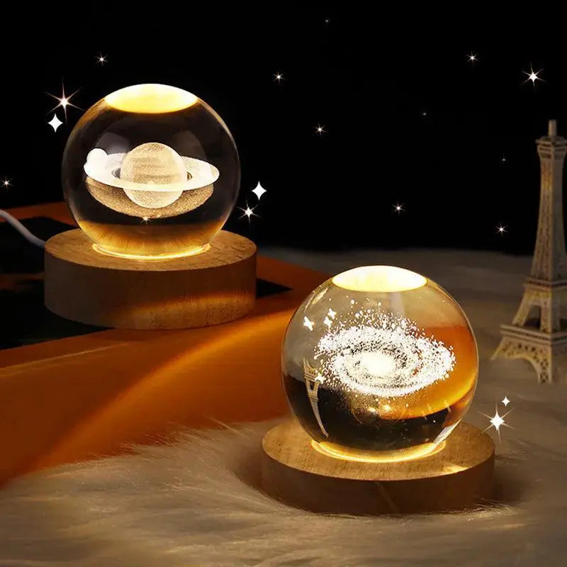 Nebula Lamp Crystal Galaxy USB Night Light 3D Laser Engraved