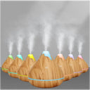 350ML Aromatherapy Essential Oil Diffuser Wood Grain Remote Control Ultrasonic Air Humidifier Cool with 7 Color LED Light