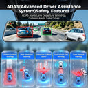 Mirror Dash Cam, Rear View Mirror Camera '', With ADAS