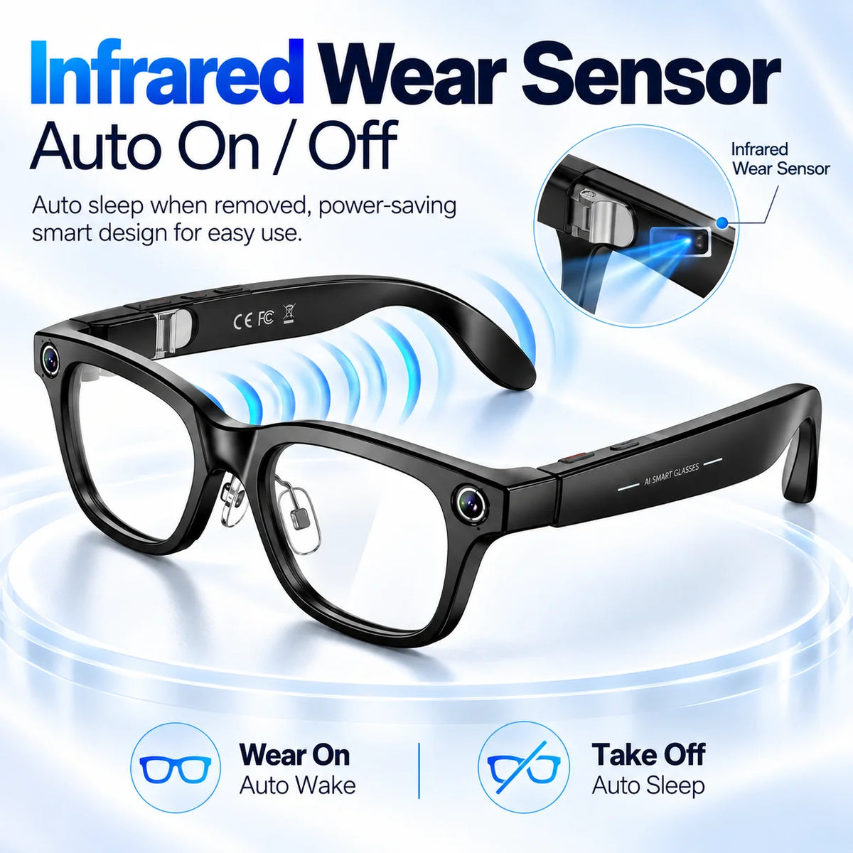 AI Smart Glasses 4K Camera