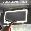 Car Sun Visor Mirror - Hd Led Rechargeable Light