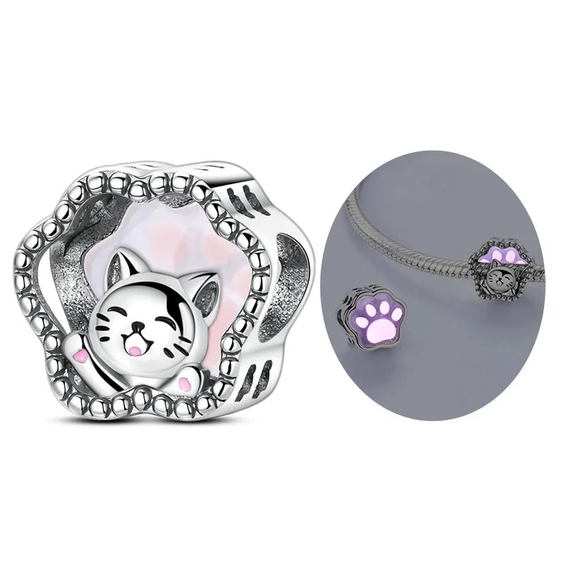Mula Pink Sterling Silver Charms
