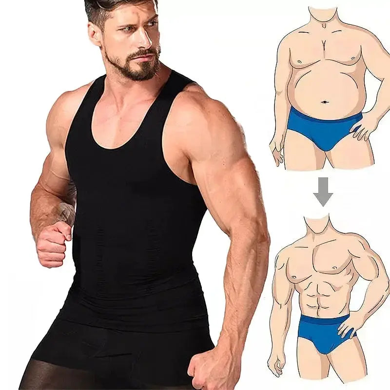 Soxnos Men's Slimming Waist Trainer Vest Tummy Control