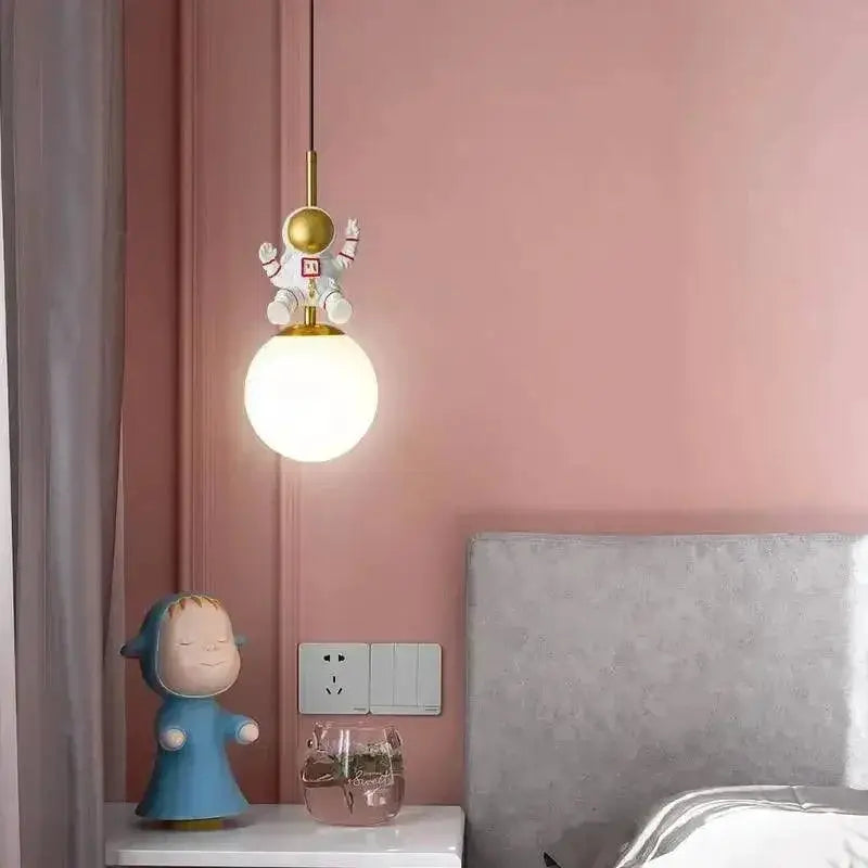 Kids Astronaut Ceiling Pendant Light for Bedroom Decor