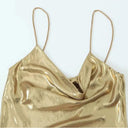 Glamorous Gold and Silver Backless Dress for Stylish Women