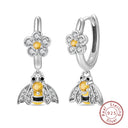 Sterling Silver Bee Butterfly Pink