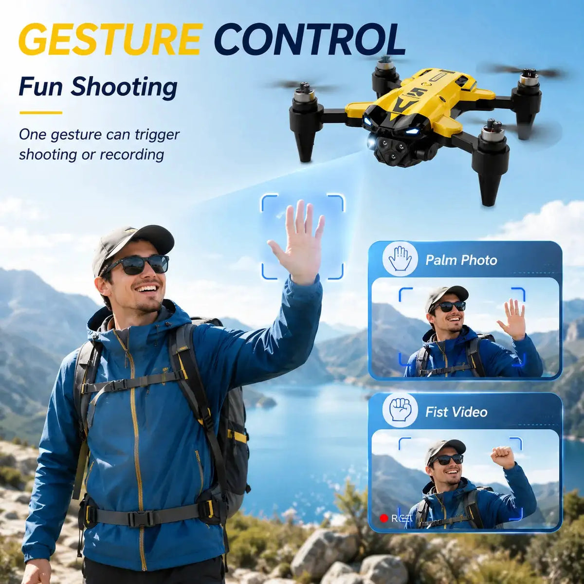 Brushless Aerial RC Drone 8K Triple Camera 5G Transmission 7 Level Wind Resistance Optical Flow Hover Folding Portable Drone