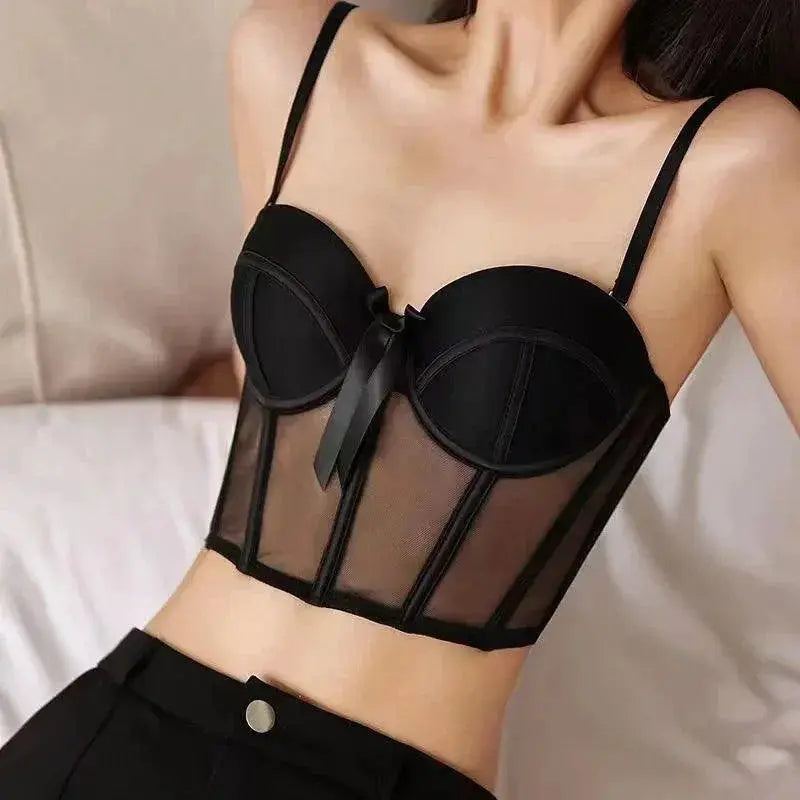 Sensual Lace Bra and Mesh Underwear Set Elegant Lingerie