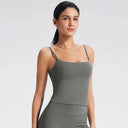 NCLAGEN - Built-In Bra Tank Top Yoga Vest Women