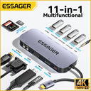 Essager 11 in 1 USB C HUB 4K 30HZ Docking Station for Laptops