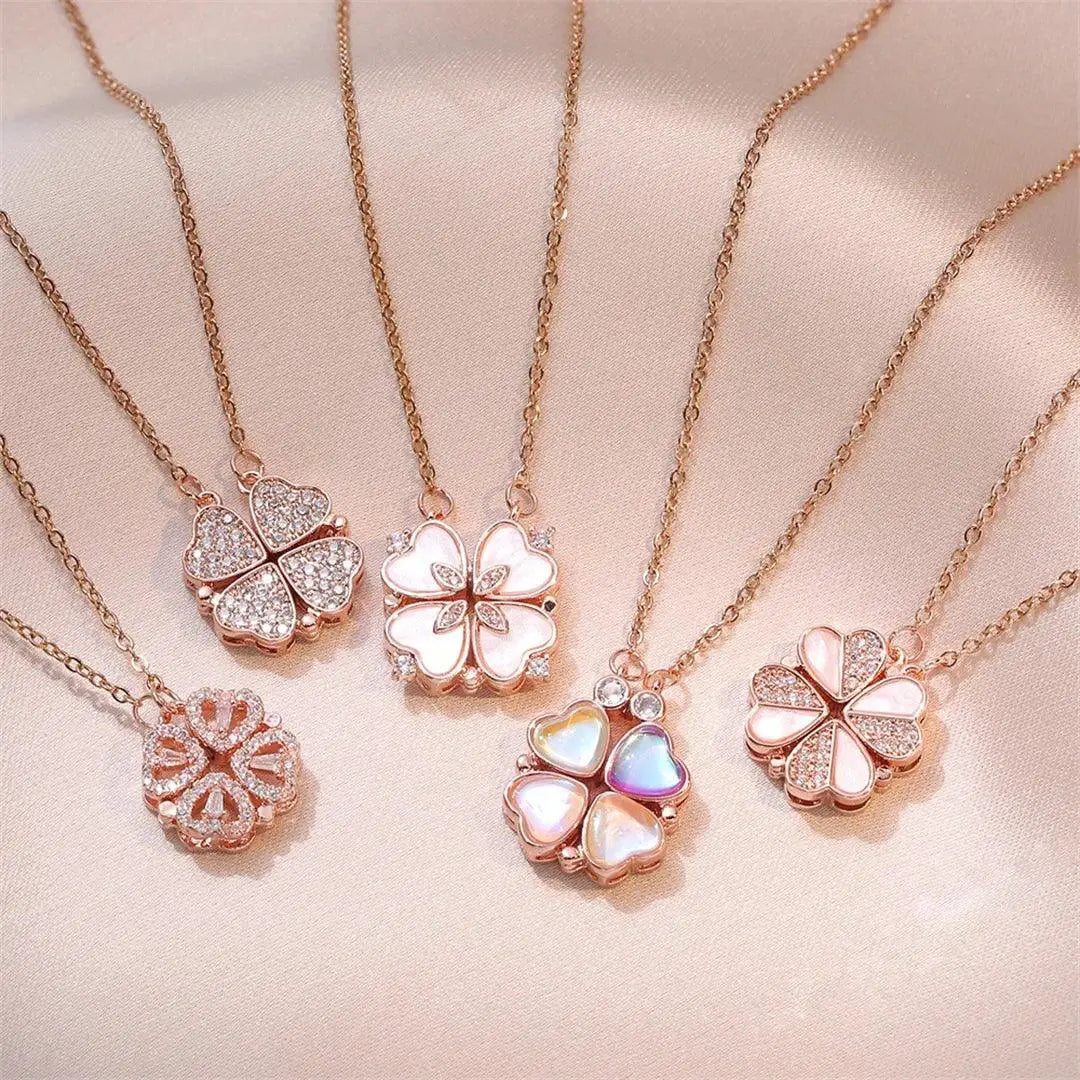 Fashion Retro Four Leaf Clover Necklace Gift For Women - OurLum.com