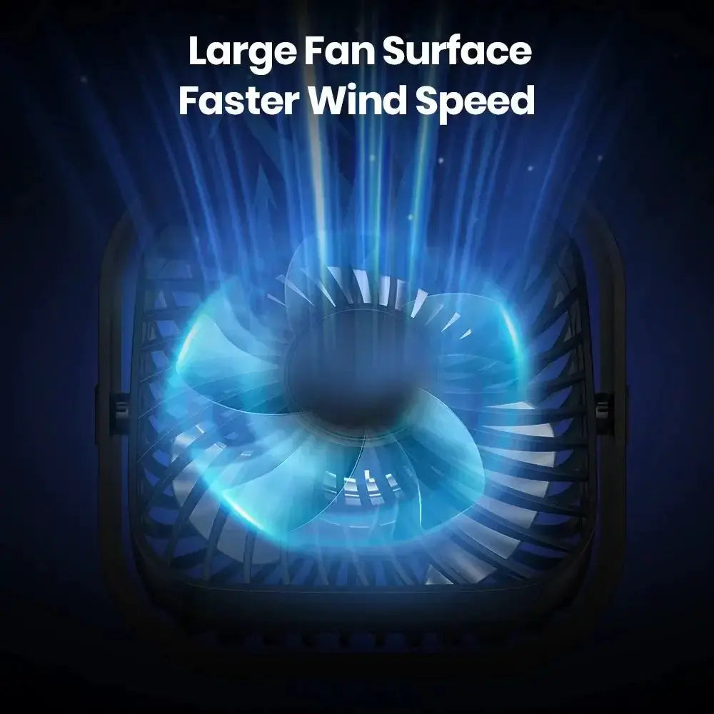 TOPK USB Portable Mini Fan 3 Speed 360 Rotatable Desk Fan - OurLum.com