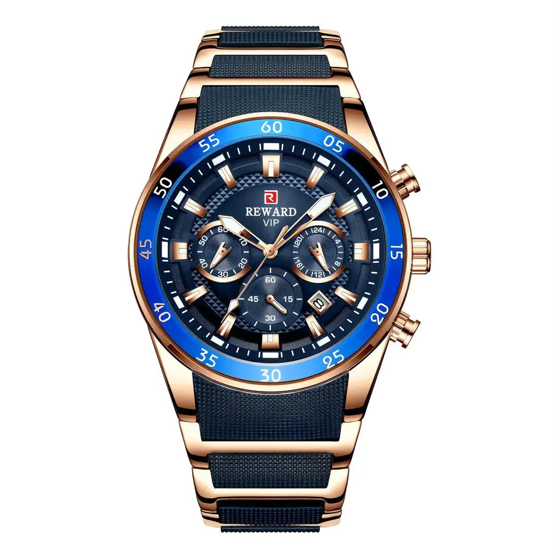 REWARD Big Dial Mens Watches Top Luxury Brand Sport Waterproof Watch Men Chronograph Quartz Clock Automatic Date WristWatches
