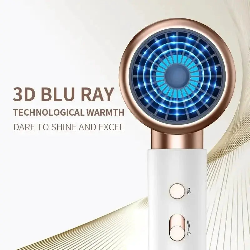 2000W 5 Speed Hair Dryer Negative Ion Blue Light Pro