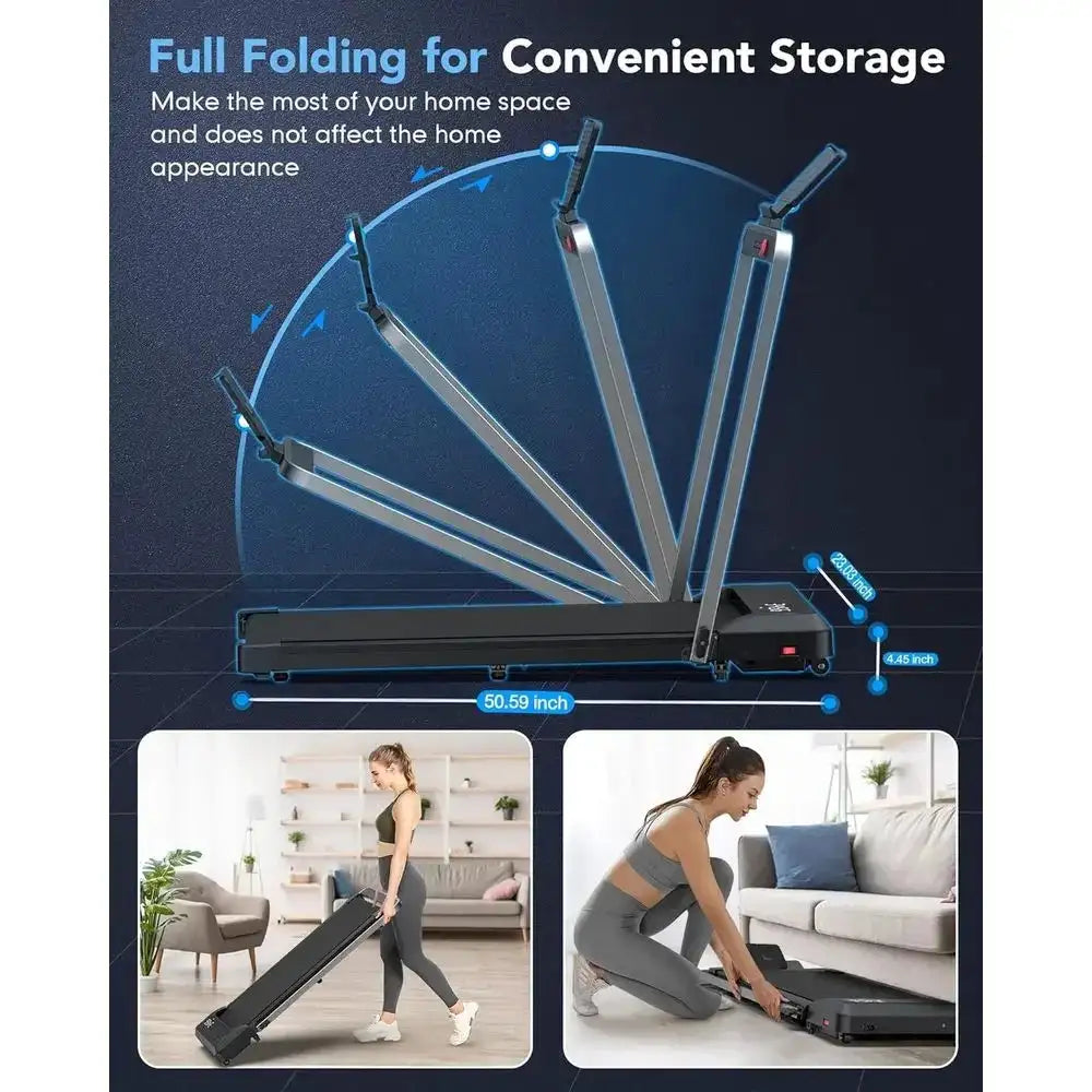 10% Incline Treadmills for Home Office, 360+ LB Capacity, Desk-Under Walking Pad, 3-in-1 Smart Treadmill with Kinomap