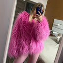 Pink Faux Fur Jacket: Elegant Blush Winter Wear Coat