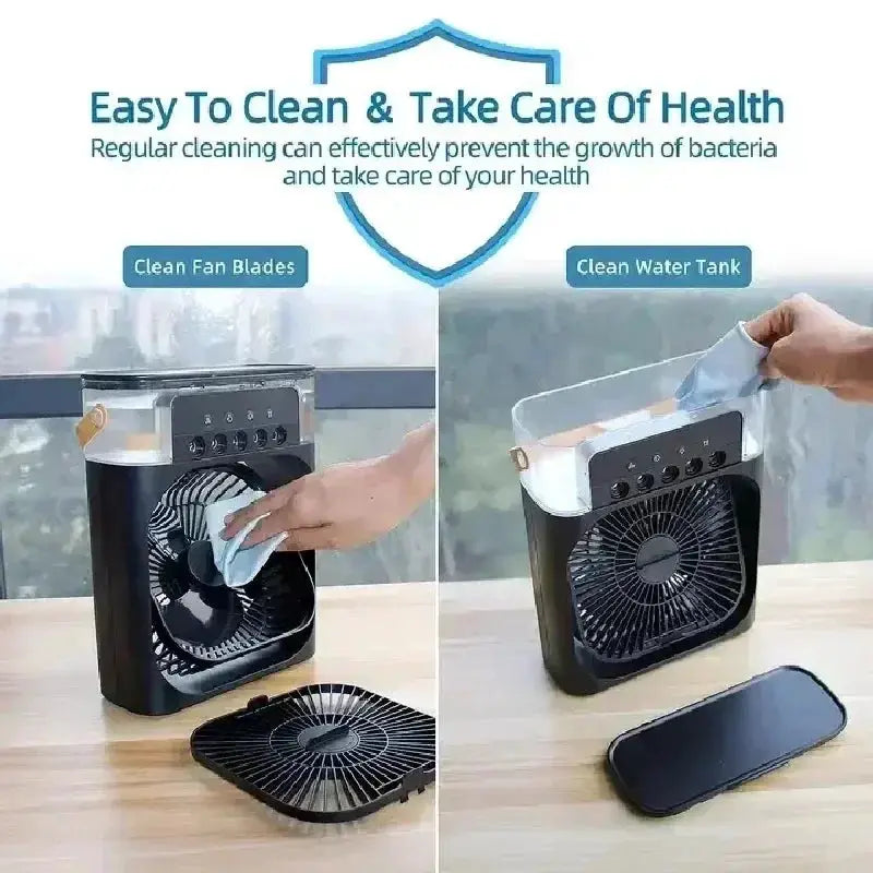 Portable Humidifier Fan USB Air Conditioner Desk Cooler - OurLum.com