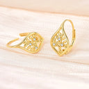 Hoop Earrings Sterling Silver Cz