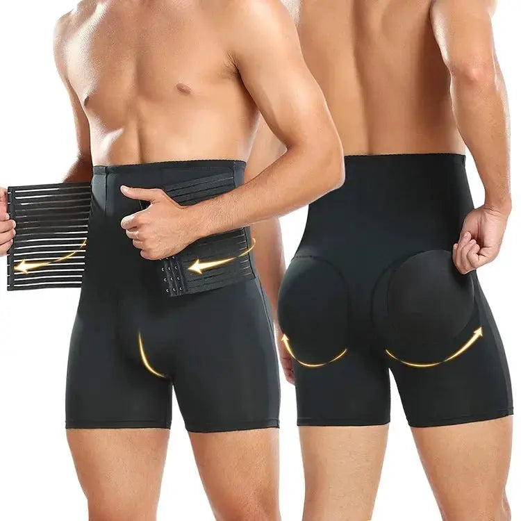 Men Shapewear Control Pants Fitness Waist Trainer Corset